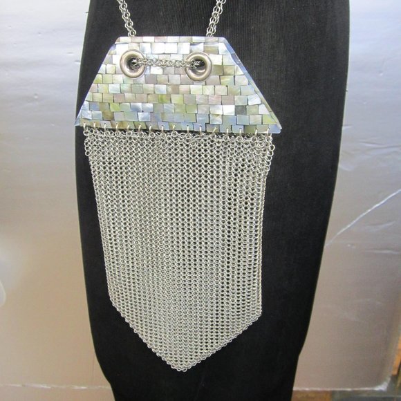Ferrara Whiting and Davis Ring Mesh Bag/Phone Holder